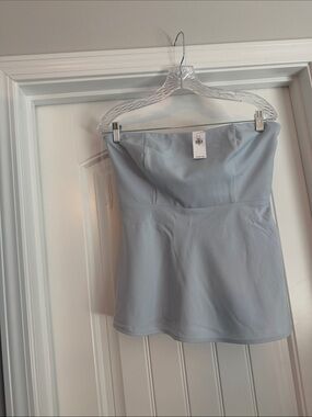 Old Navy Light Blue Strapless Crop Top